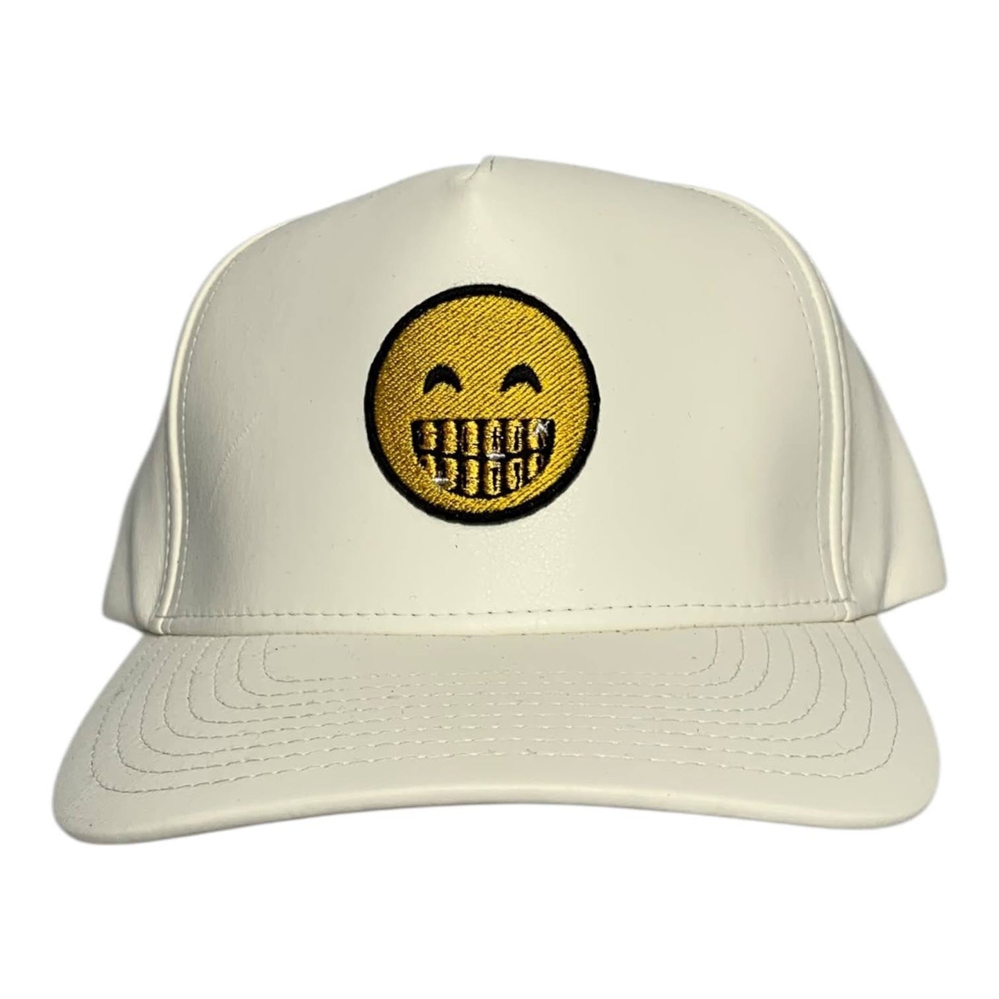 Gold Mouth  Emoji Cap Leather